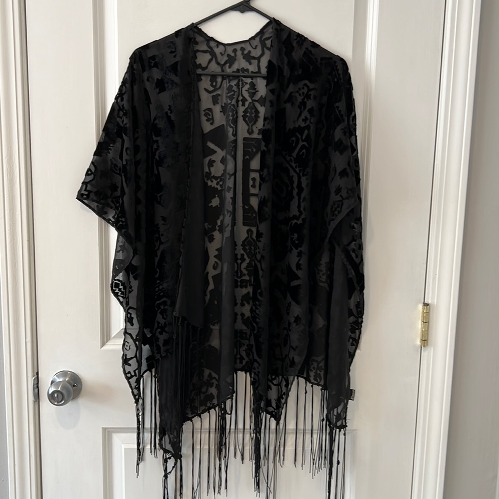 Shawls and Wraps Soft Chiffon with velvet designs